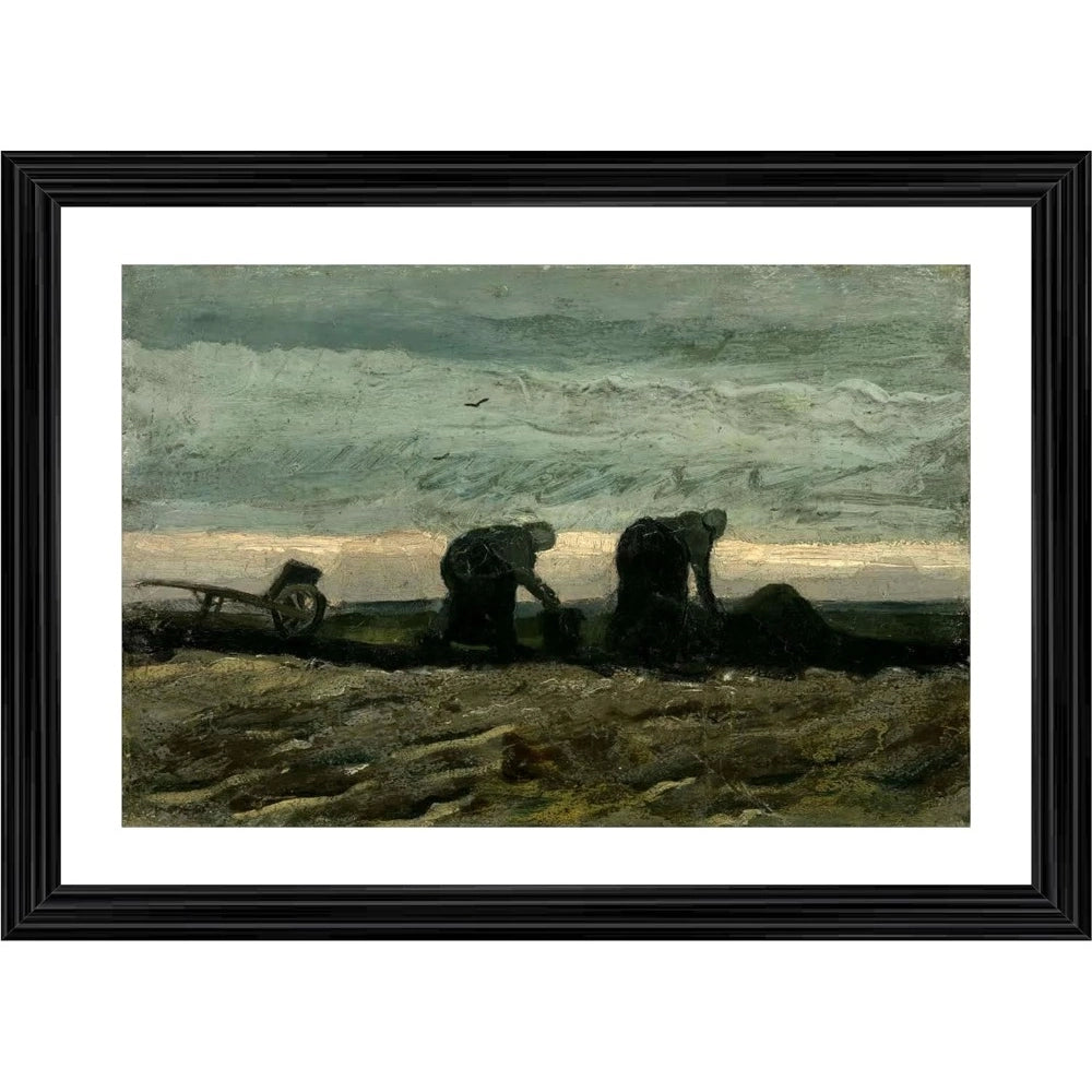 Generic Women on the Peat Moor 1883 Painting With Wood Photo Frame (Multicolor) Main image