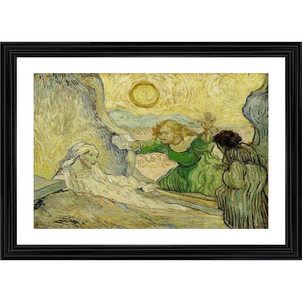 Generic The Raising of Lazarus 1890 Painting With Wood Photo Frame (Multicolor) Main image