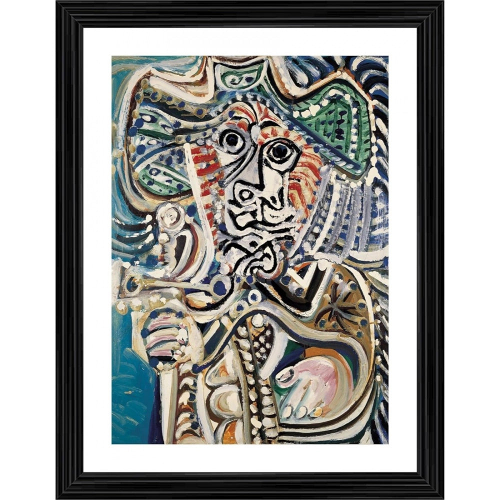 Generic Musketeer with Sword 1972 Painting With Wood Photo Frame (Multicolor) Main image