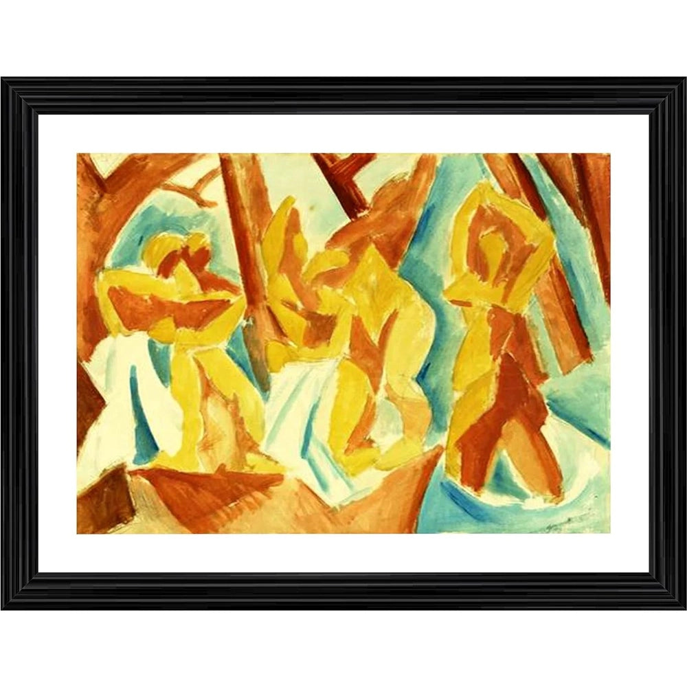 Generic Womans in a Forest 1908 Painting With Wood Photo Frame (Multicolor) Main image