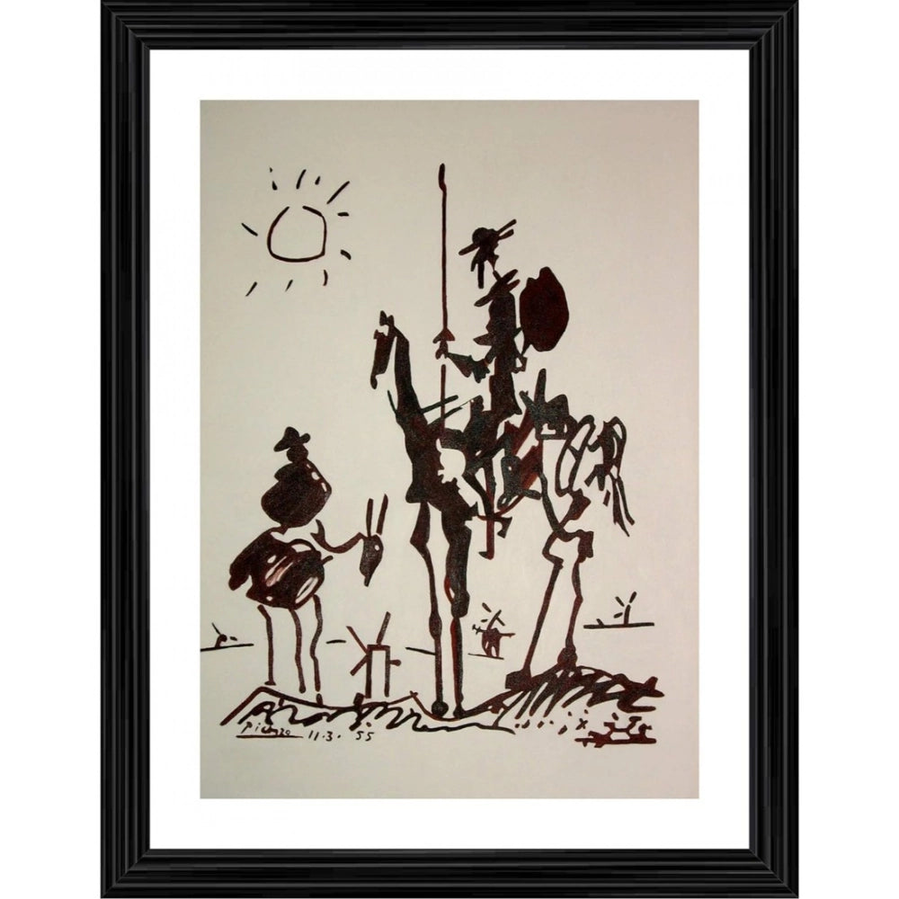 Generic Don Quixote 1955 Painting With Wood Photo Frame (Multicolor) Main image