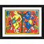 Generic Krishna Balram Painting With Wood Photo Frame (Multicolor)