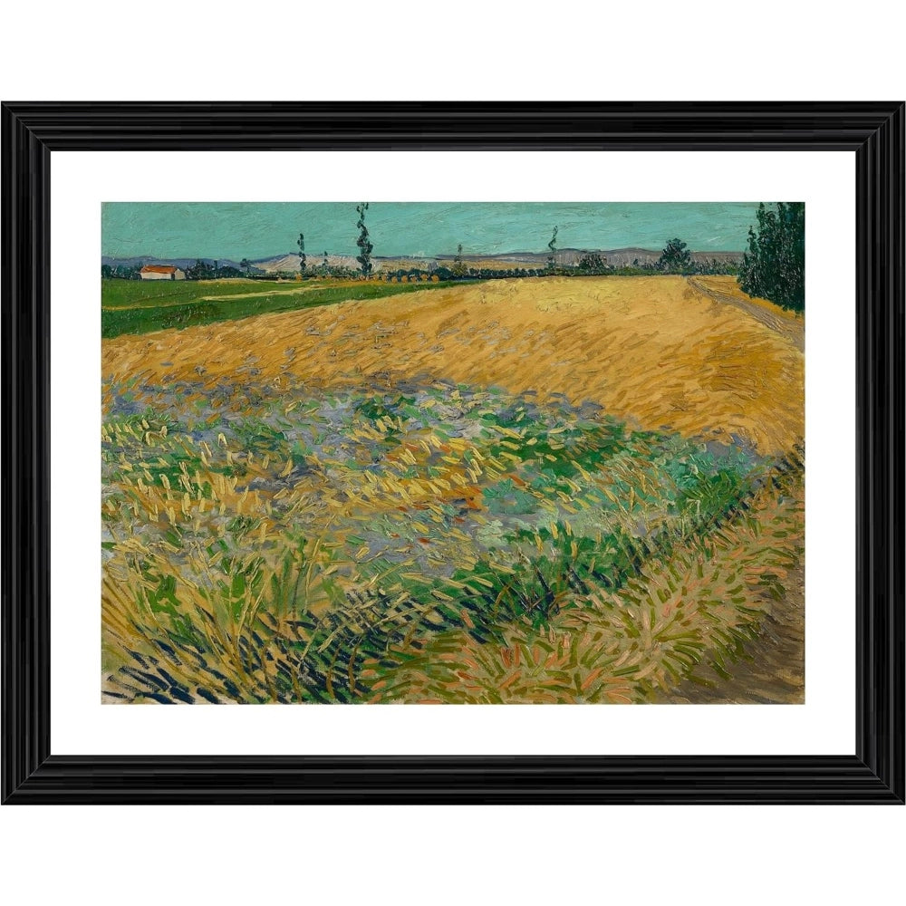 Generic Wheatfield 1888 Painting With Wood Photo Frame (Multicolor) Main image