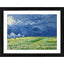 Generic Wheatfield under Thunderclouds 1890 Painting With Wood Photo Frame (Multicolor)