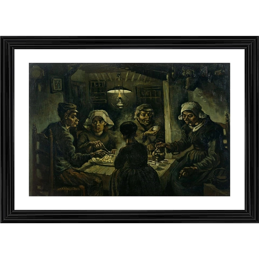 Generic Potato Eaters 1885 Painting With Wood Photo Frame (Multicolor) Main image