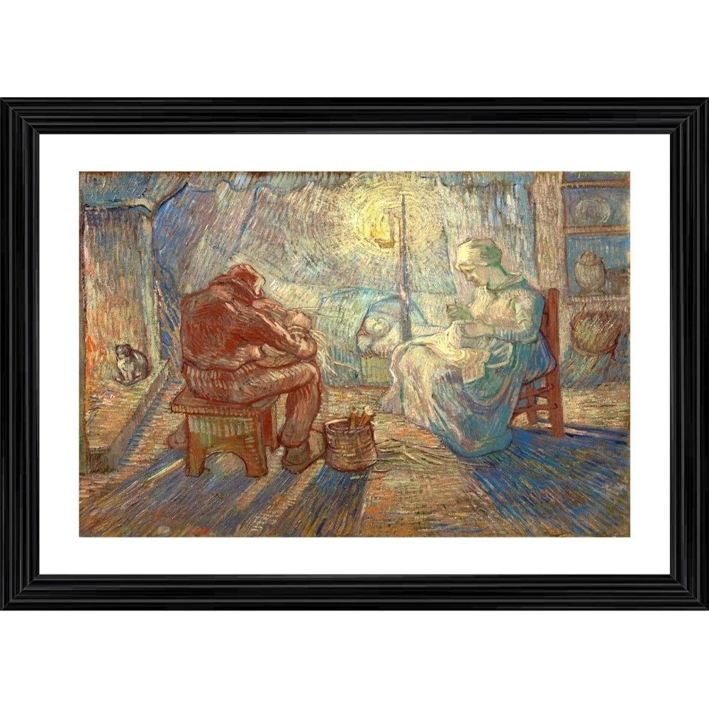 Generic Evening 1889 Painting With Wood Photo Frame (Multicolor) Main image
