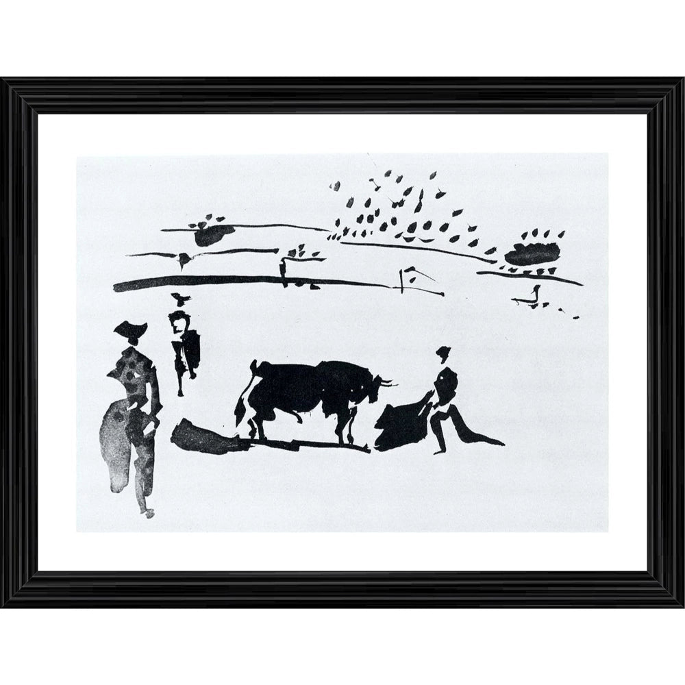 Generic Bullfight 9 Painting With Wood Photo Frame (Multicolor) Main image