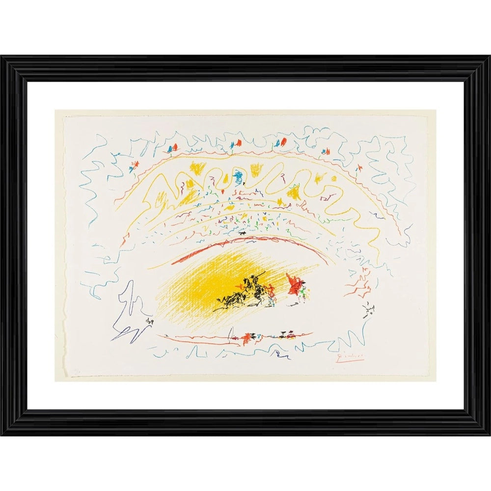 Generic Bullfight 6 Painting With Wood Photo Frame (Multicolor) Main image