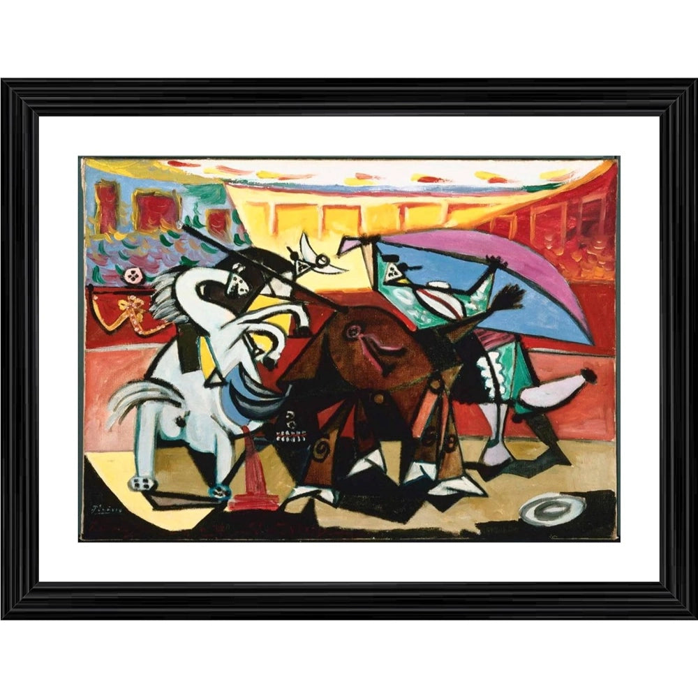 Generic Bullfight 3 Painting With Wood Photo Frame (Multicolor) Main image