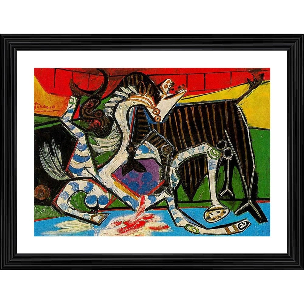 Generic Bullfight 2 Painting With Wood Photo Frame (Multicolor) Main image
