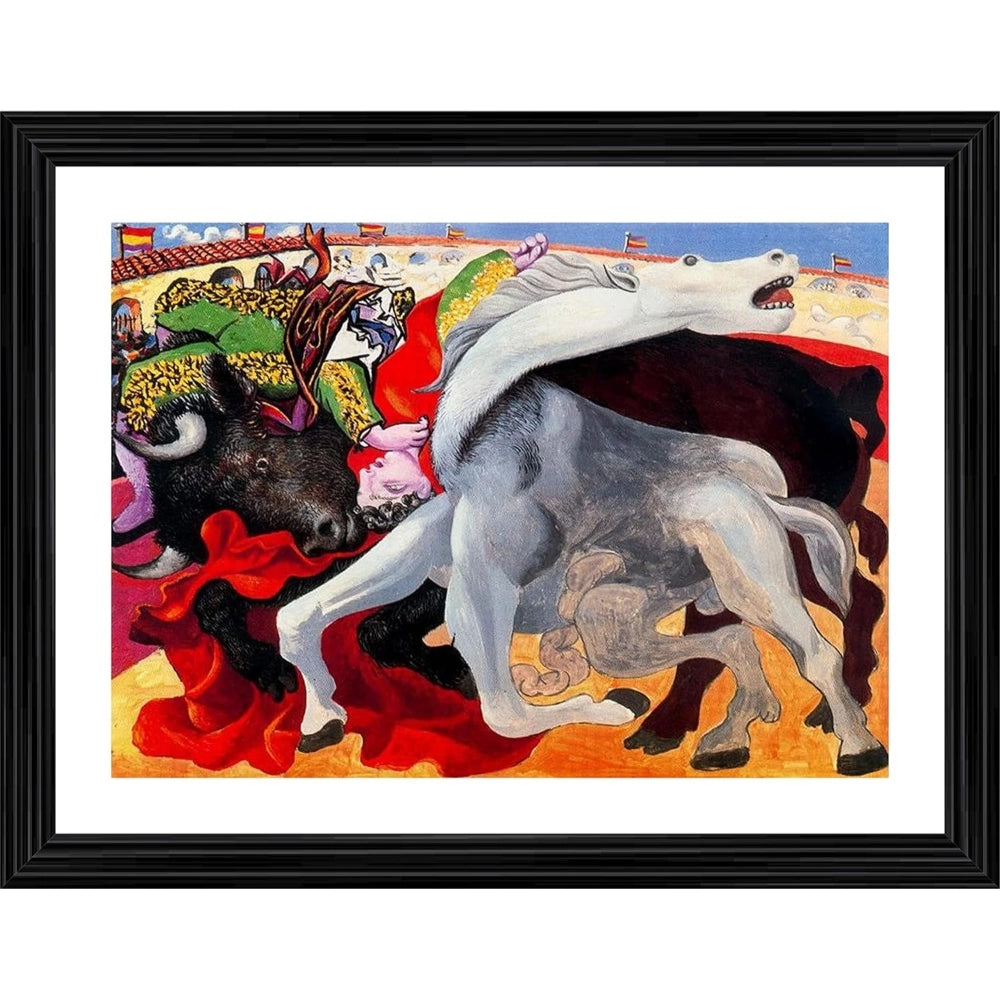 Generic Bullfight Death of the Toreador 1933 Painting With Wood Photo Frame (Multicolor) Main image