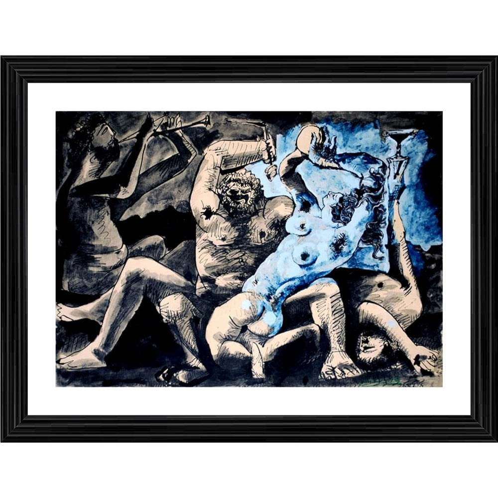 Generic Bacchanale 1955 Painting With Wood Photo Frame (Multicolor) Main image