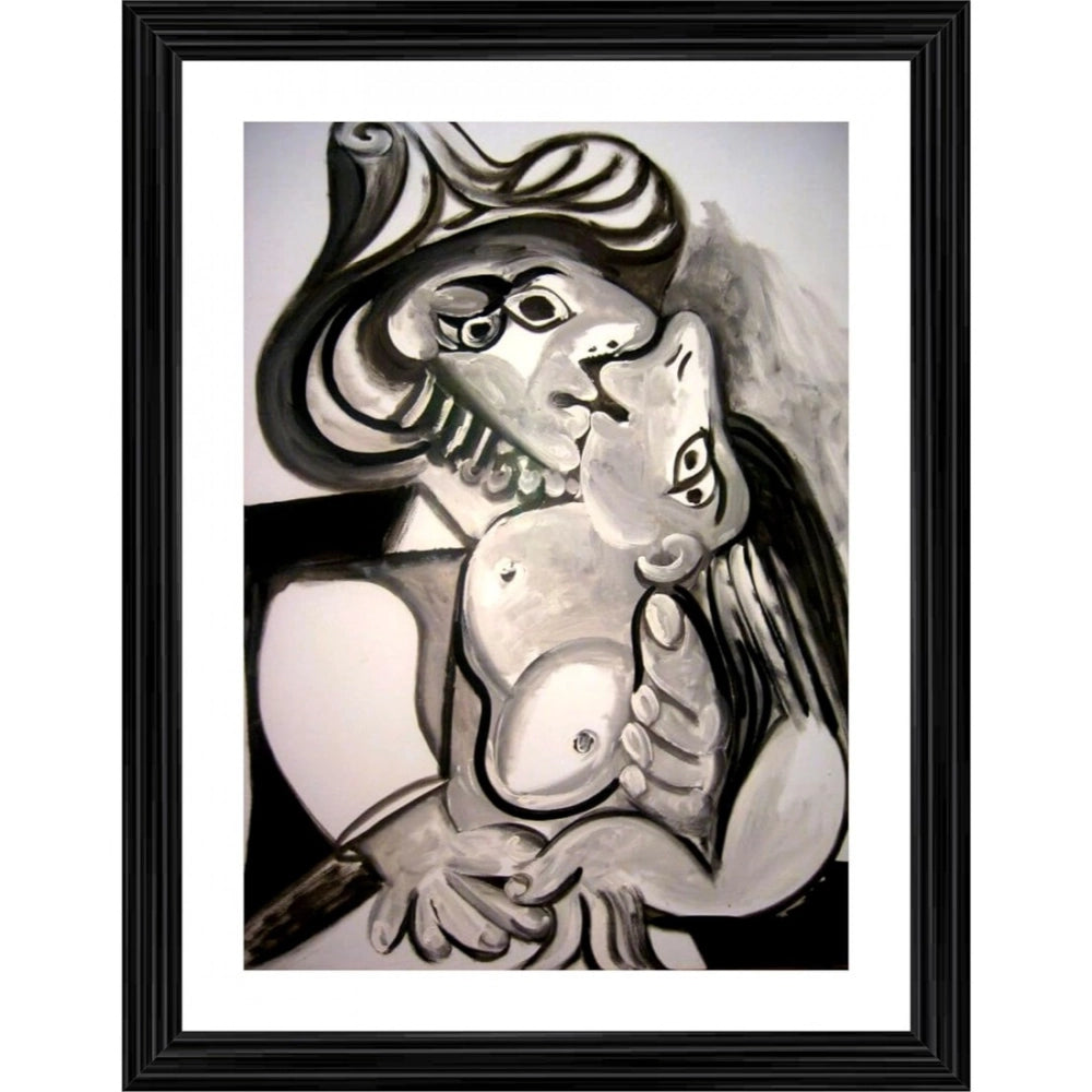 Generic Musketeers Kiss 1969 Painting With Wood Photo Frame (Multicolor) Main image