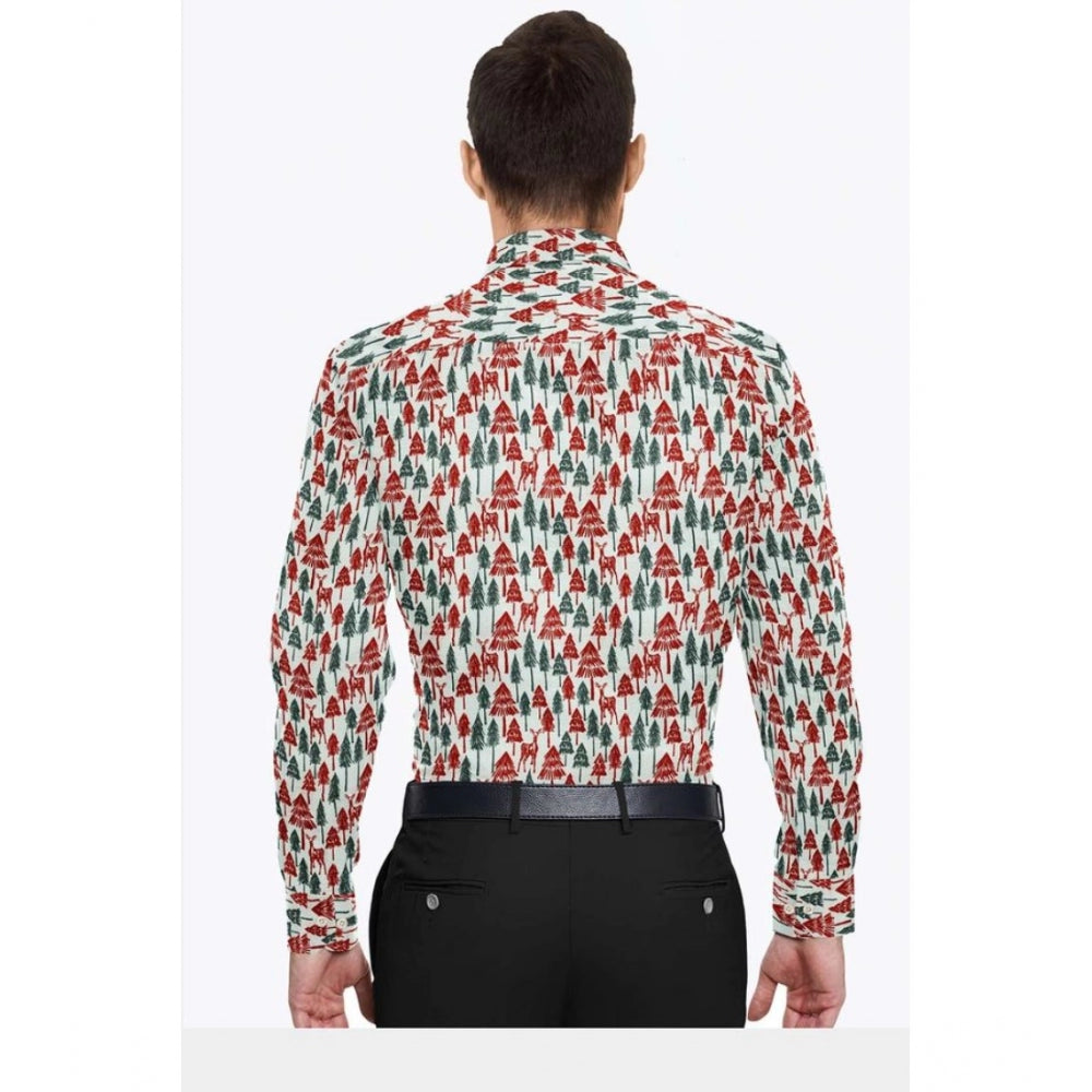 Generic Men's Cotton Blended Printed Full Sleeve Shirt (Multicolor) Secondary image