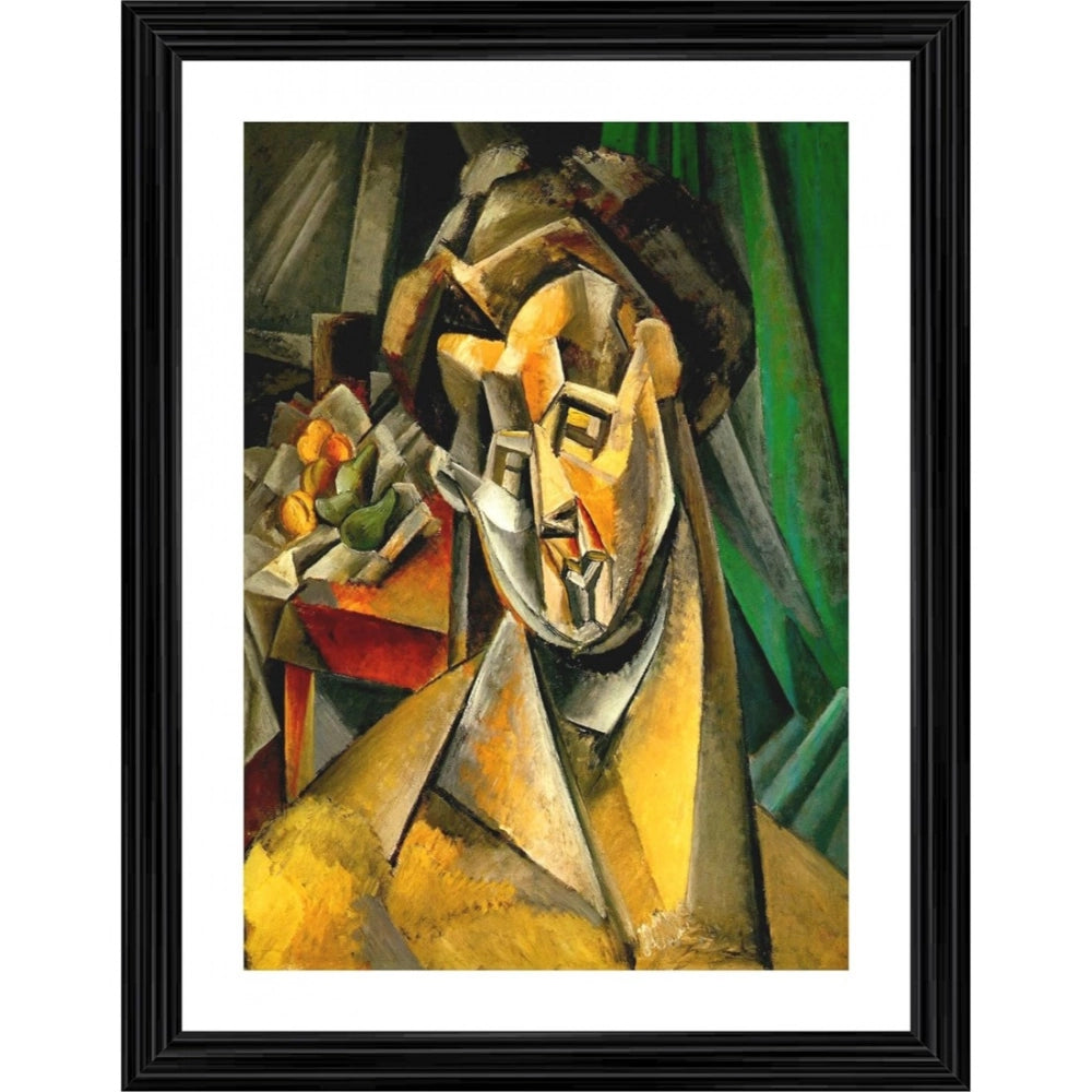 Generic Woman with Pears 1909 Painting With Wood Photo Frame (Multicolor) Main image