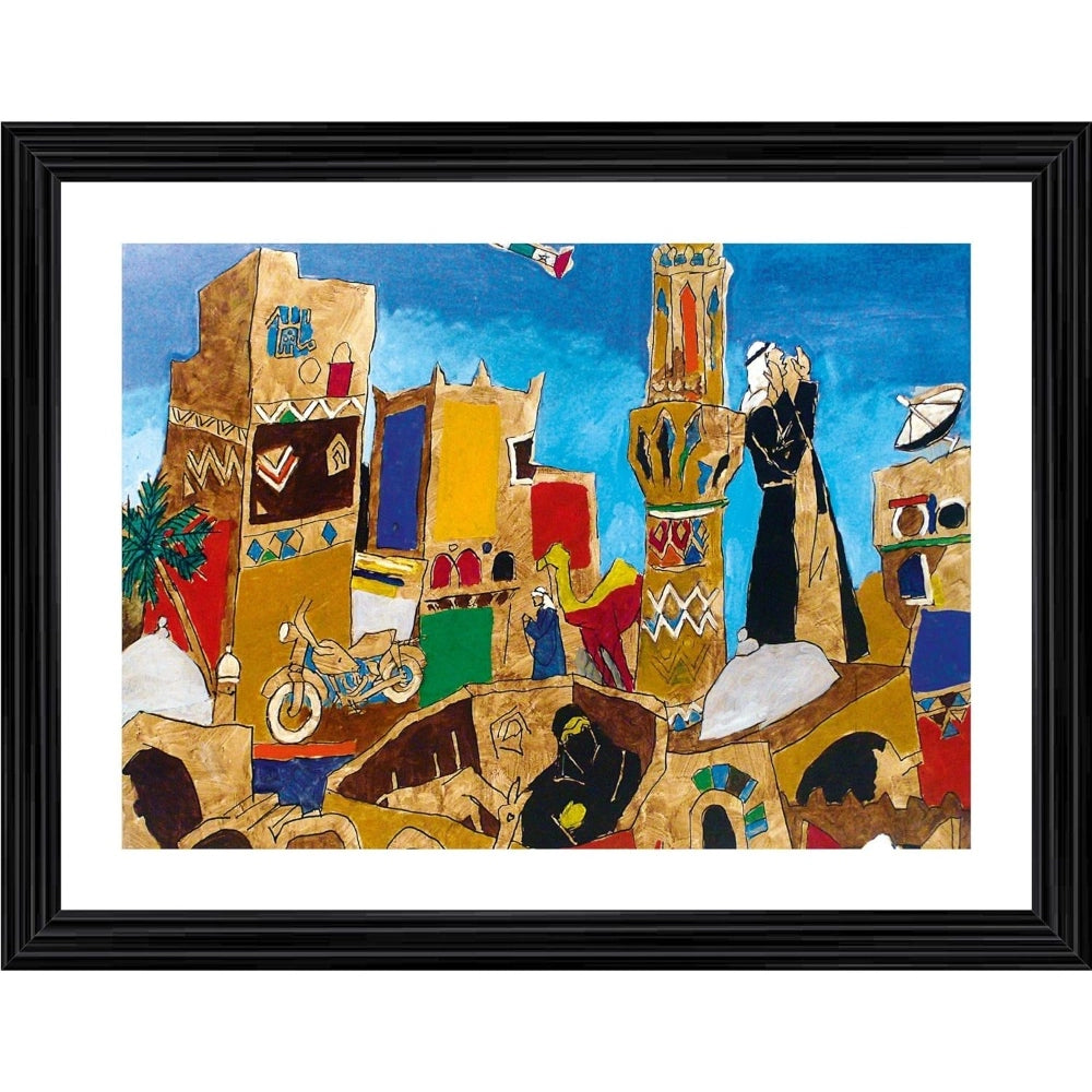 Generic The Culture 2 Painting With Wood Photo Frame (Multicolor) Main image