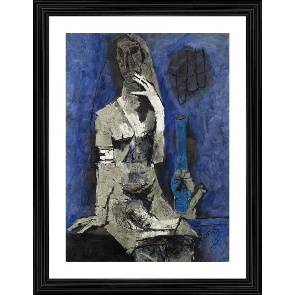 Generic Virgin Night Painting With Wood Photo Frame (Multicolor) Main image