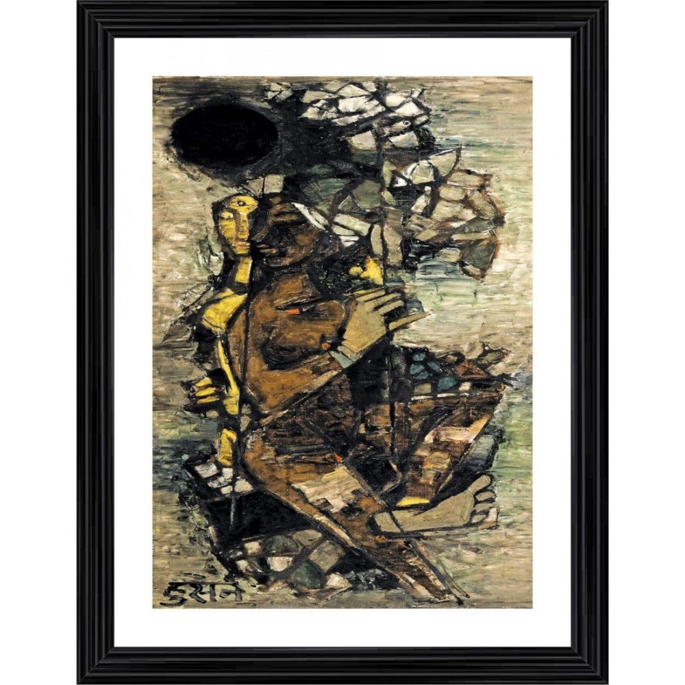 Generic Jhoola Painting With Wood Photo Frame (Multicolor) Main image