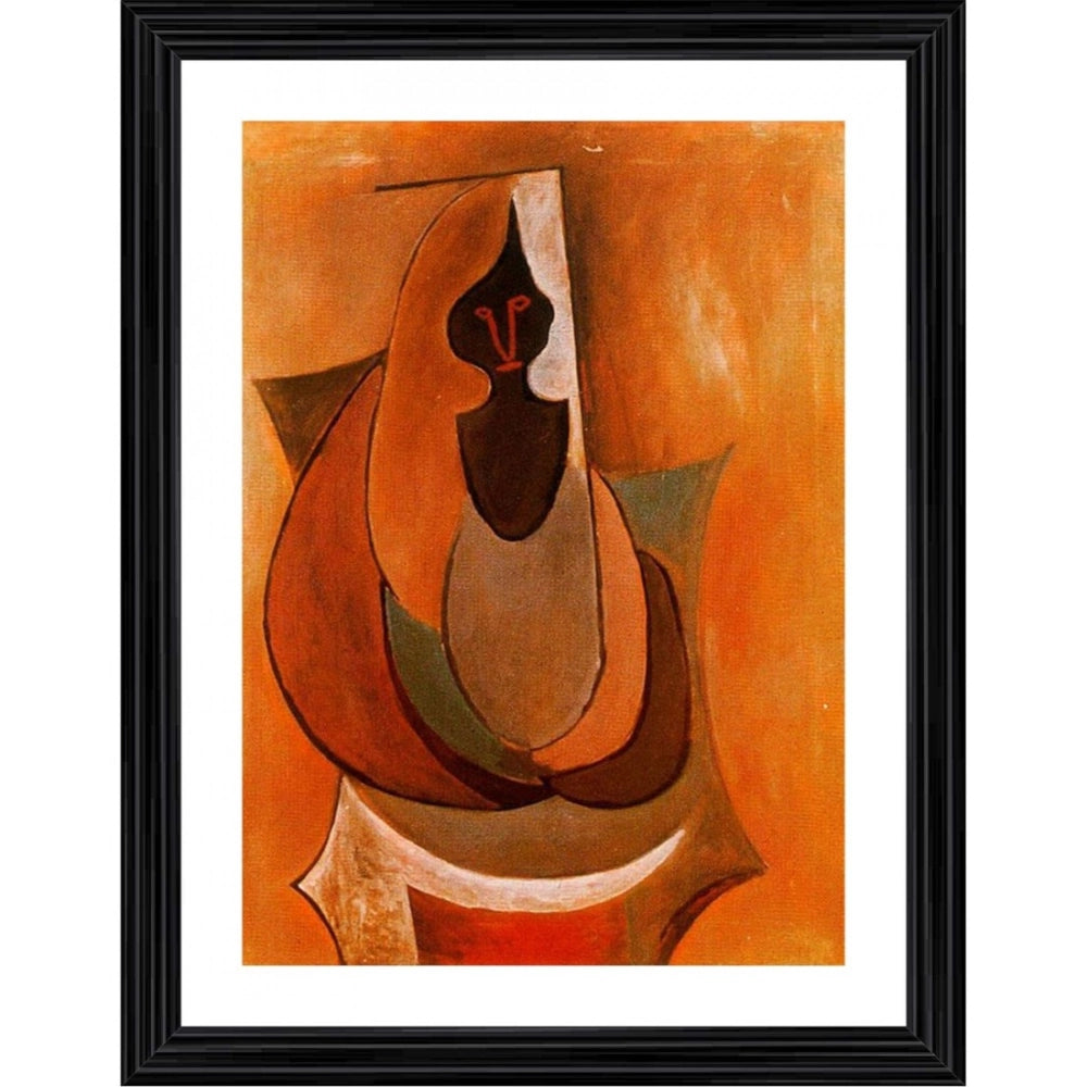 Generic Cubist Person 1917 Painting With Wood Photo Frame (Multicolor) Main image