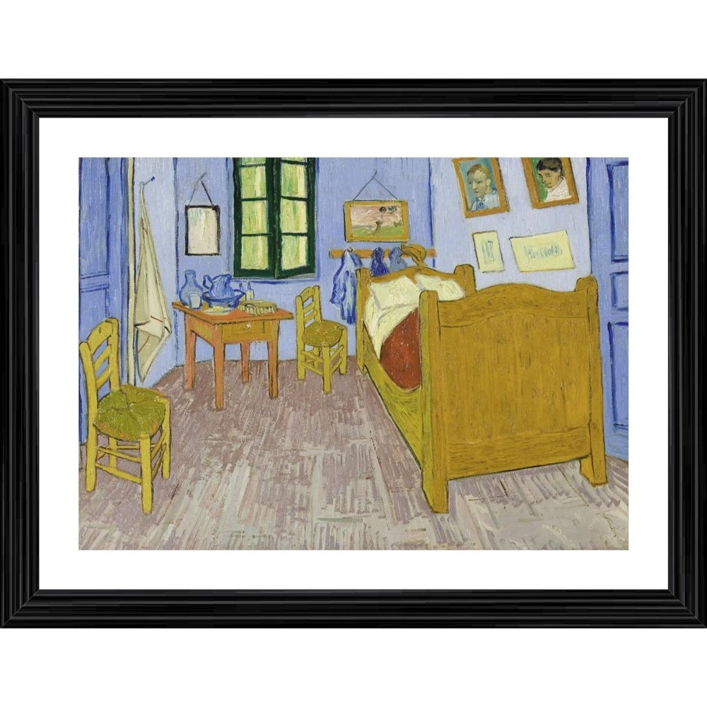 Generic Bedroom in Arles 1888 Painting With Wood Photo Frame (Multicolor) Main image