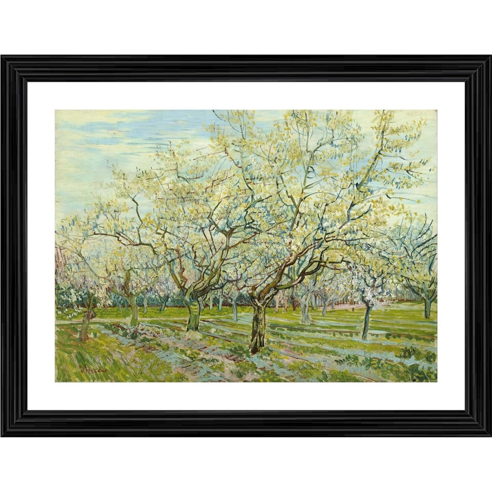 Generic The White Orchard 1888 Painting With Wood Photo Frame (Multicolor) Main image