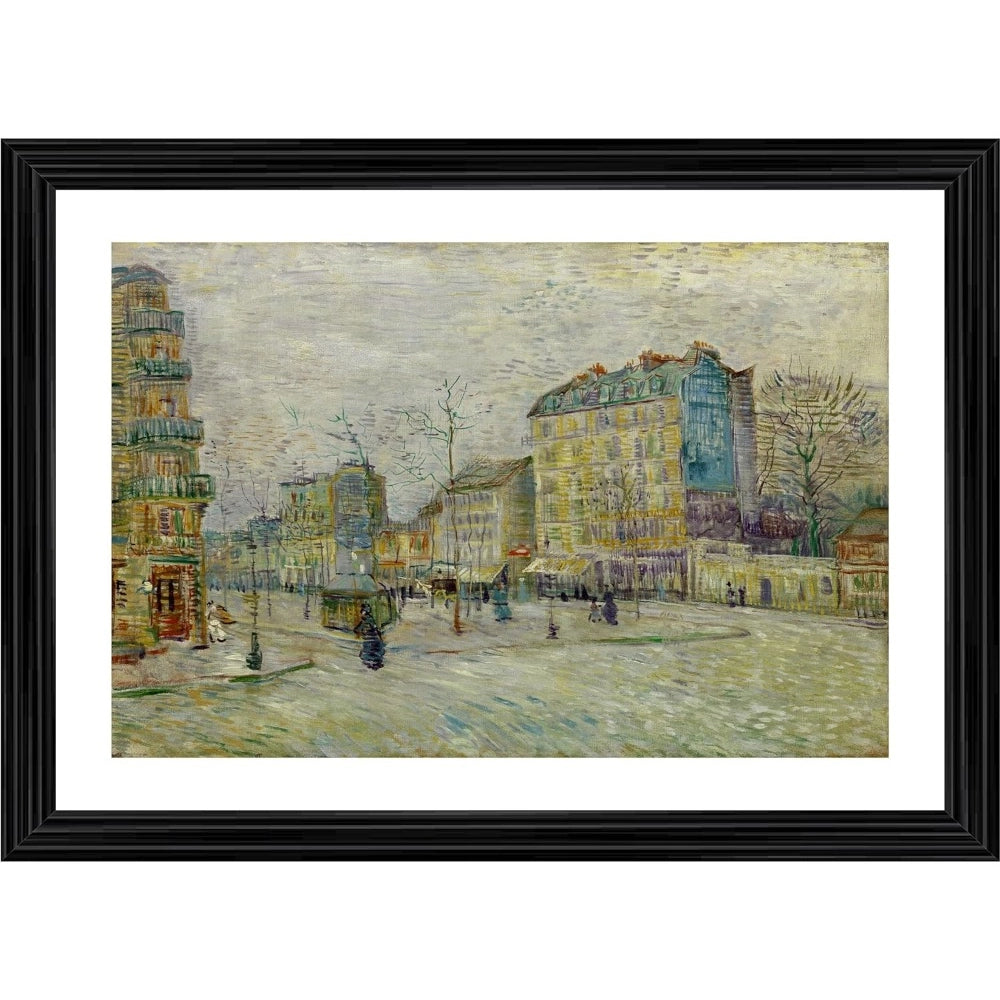 Generic Boulevard de Clichy 1887 Painting With Wood Photo Frame (Multicolor) Main image