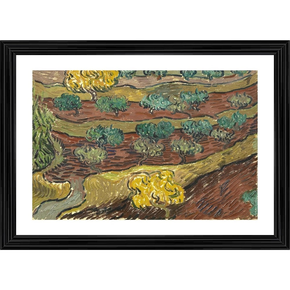 Generic Olive Trees on a Hillside 1889 Painting With Wood Photo Frame (Multicolor) Main image