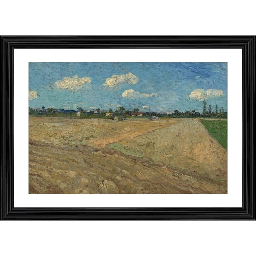 Generic Ploughed Fields The Furrows 1888 Painting With Wood Photo Frame (Multicolor) Main image