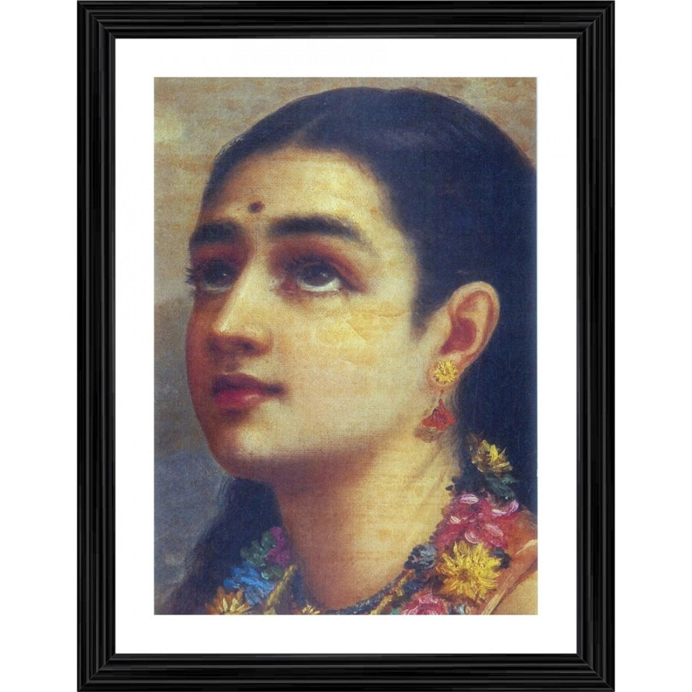 Generic Shakuntala 1880 Painting With Wood Photo Frame (Multicolor) Main image