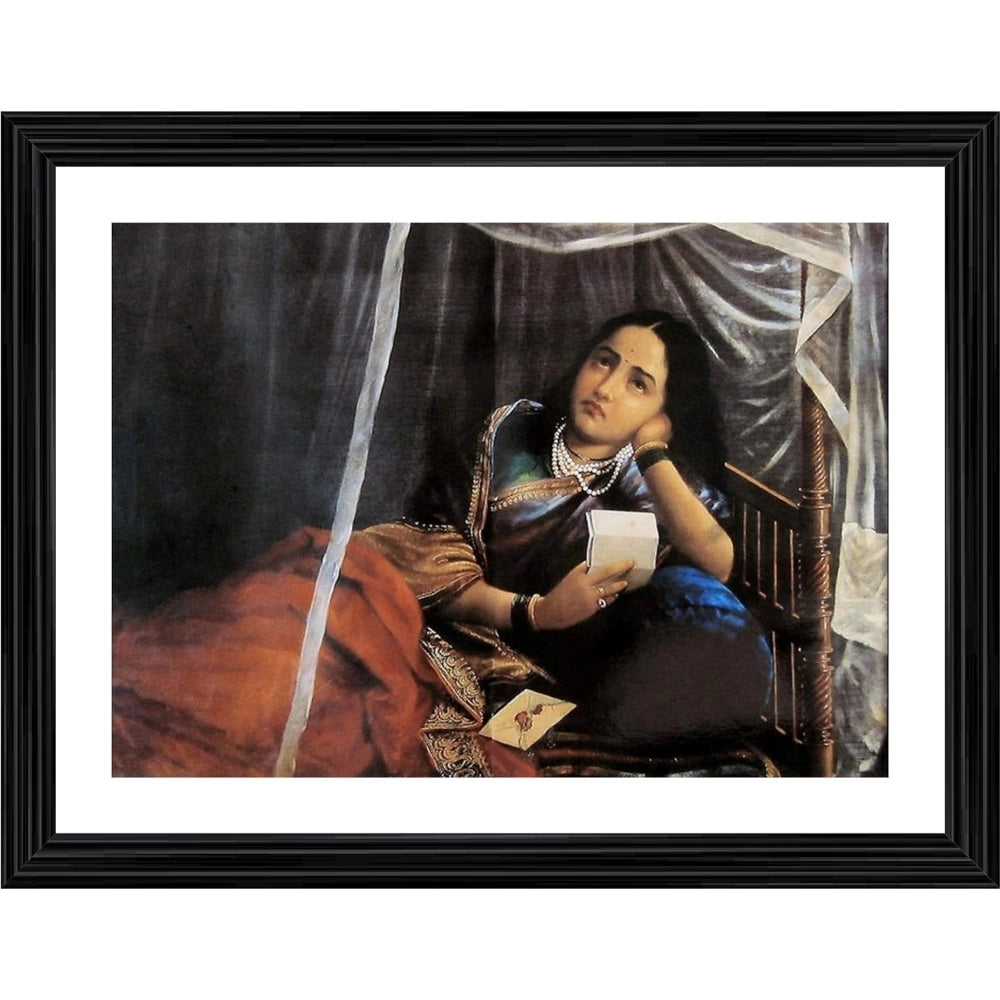 Generic Disappointed Woman in Love 1887 Painting With Wood Photo Frame (Multicolor) Main image