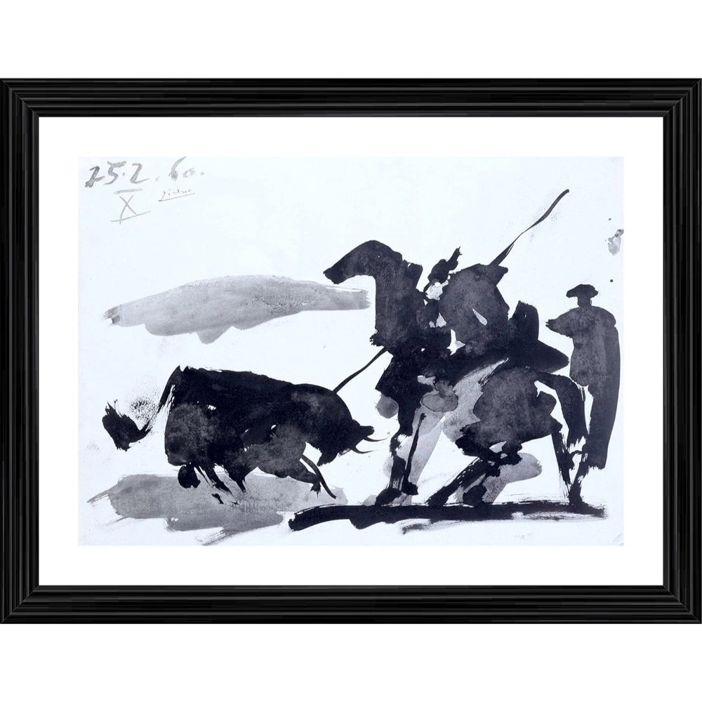 Generic Bullfight 8 Painting With Wood Photo Frame (Multicolor) Main image
