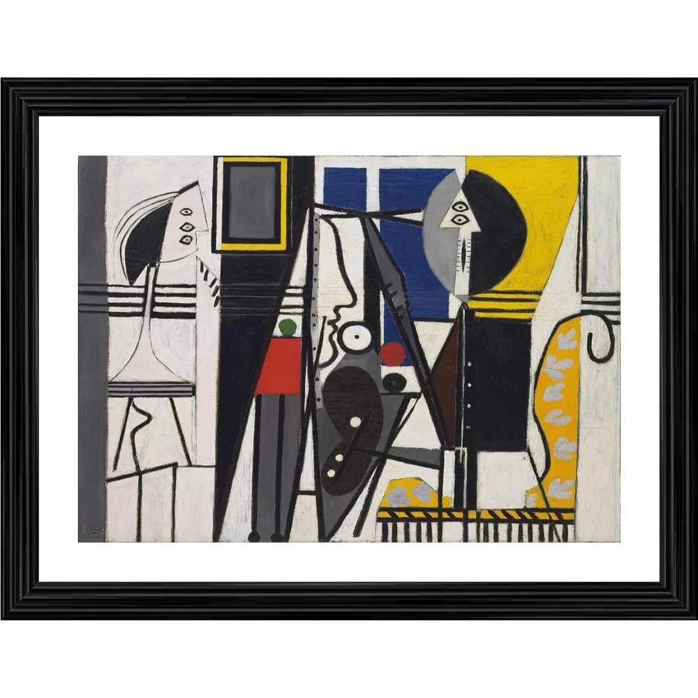 Generic Painter and Model 1928 Painting With Wood Photo Frame (Multicolor) Main image