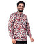 Generic Men's Cotton Blended Printed Full Sleeve Shortkurta (Multicolor)