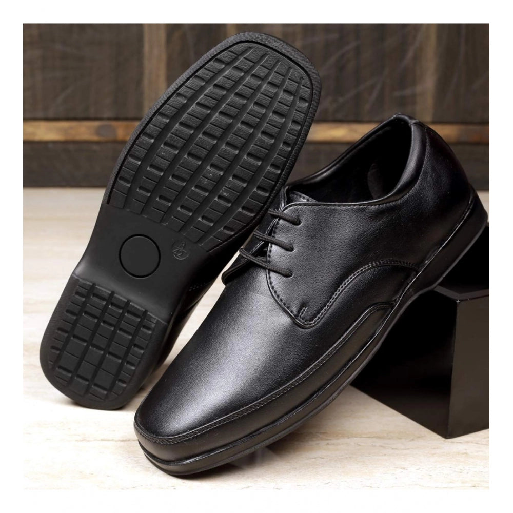 Generic Men's Faux Leather Formal Shoes (Black) Secondary image