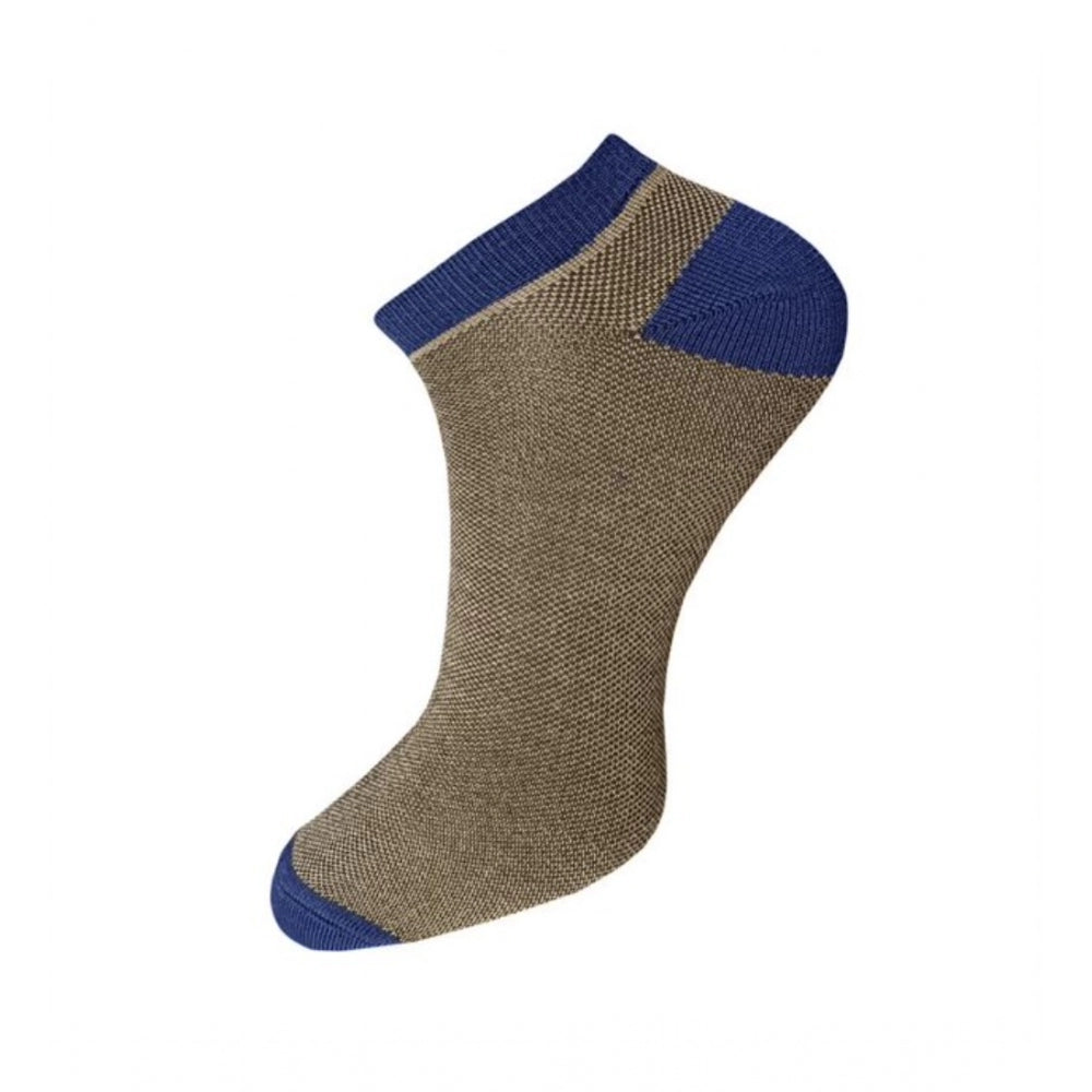 Generic 3_Pair Set Unisex Casual Cotton Solid Ankle Length Socks (Multicolor)