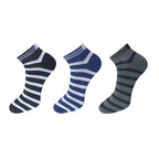 Generic 3_Pair Set Unisex Casual Cotton Solid Ankle Length Socks (Multicolor)