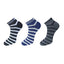 Generic 3_Pair Set Unisex Casual Cotton Solid Ankle Length Socks (Multicolor)