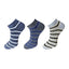 Generic 3_Pair Set Unisex Casual Cotton Striped Ankle Length Socks (Multicolor)