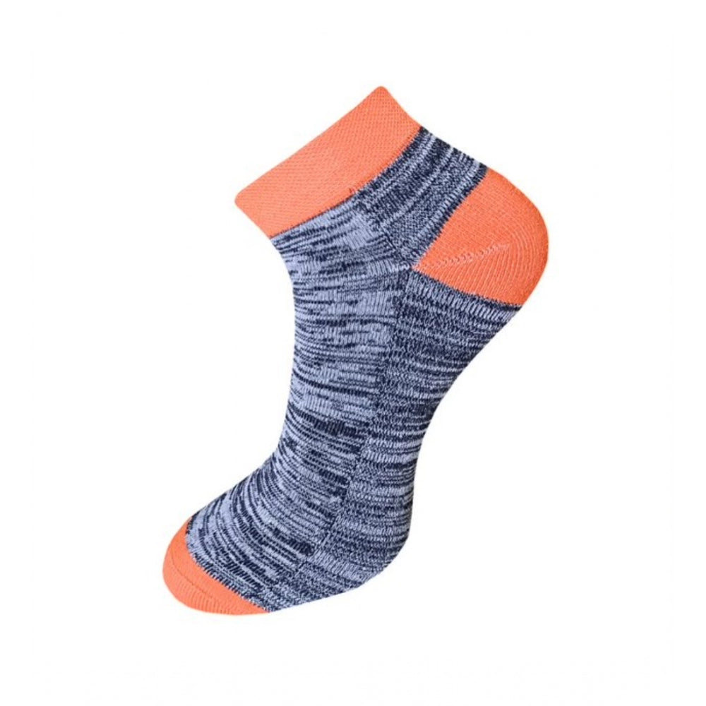 Generic 3_Pair Set Unisex Casual Cotton Ribbed Ankle Length Socks (Multicolor) Secondary image