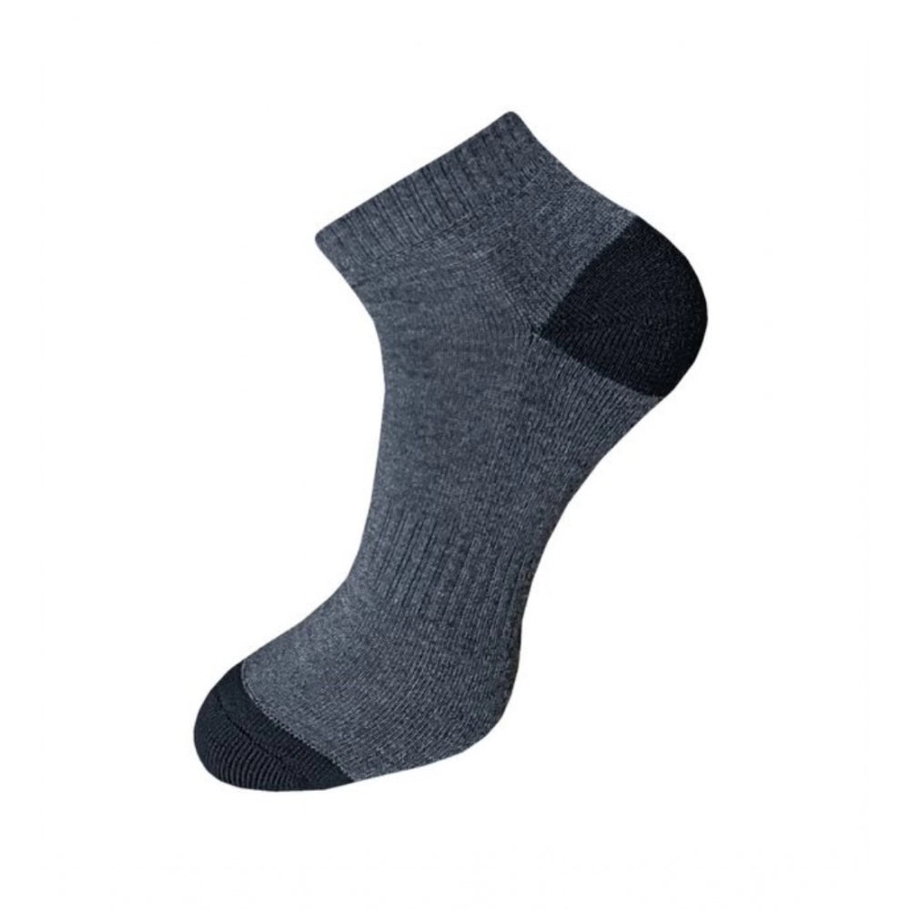 Generic 3_Pair Set Unisex Casual Cotton Solid Ankle Length Socks (Multicolor) Secondary image