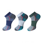 Generic 3_Pair Set Unisex Casual Cotton Striped Ankle Length Socks (Multicolor)