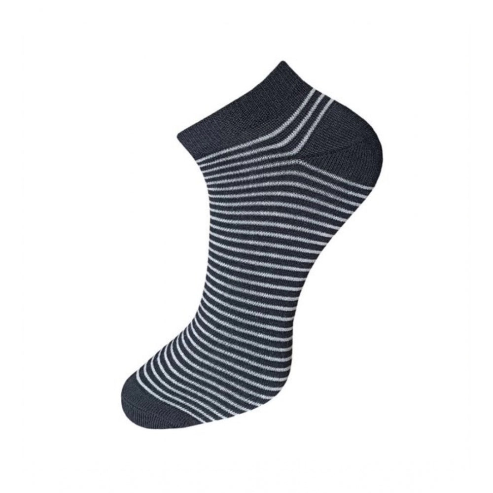 Generic 3_Pair Set Unisex Casual Cotton Striped Ankle Length Socks (Multicolor) Secondary image