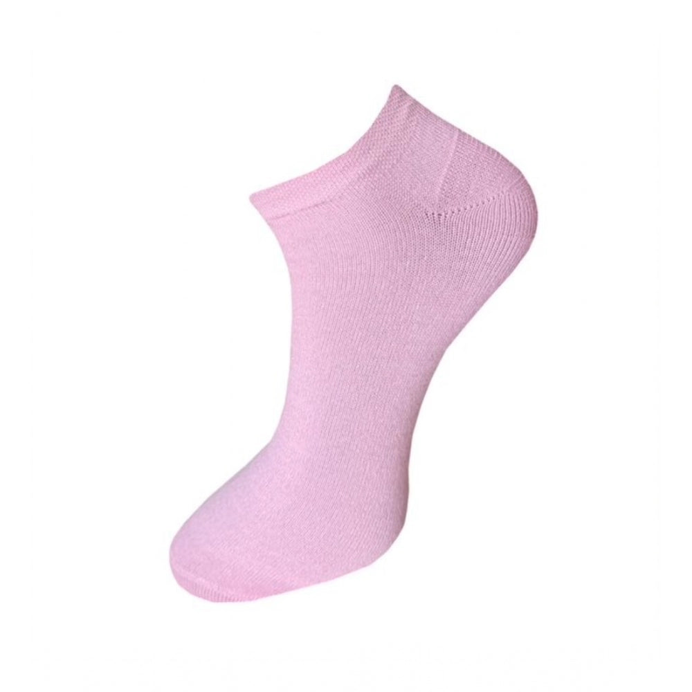 Generic 3_Pair Set Unisex Casual Cotton Solid Ankle Length Socks (Multicolor) Secondary image