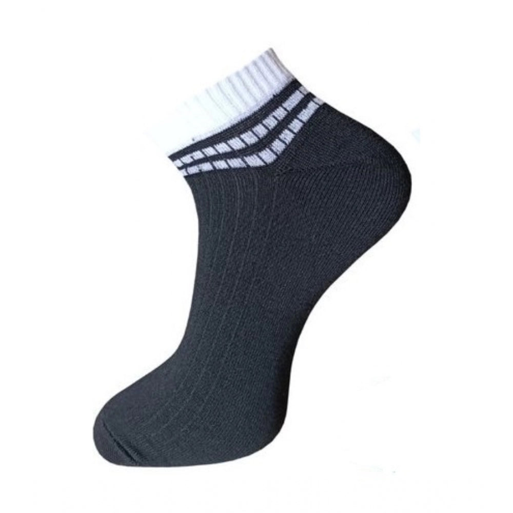 Generic 3_Pair Set Unisex Casual Cotton Striped Ankle Length Socks (Multicolor)