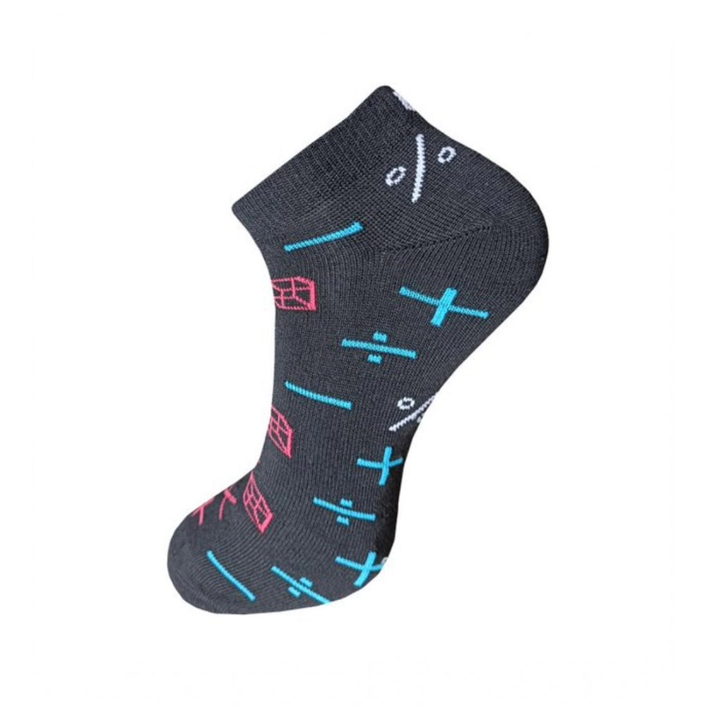 Generic 3_Pair Set Unisex Casual Cotton Printed Ankle Length Socks (Multicolor) Secondary image