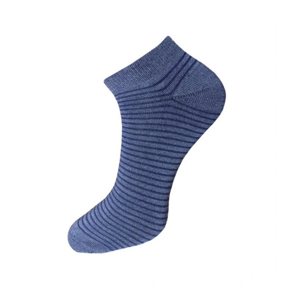 Generic 3_Pair Set Unisex Casual Cotton Striped Ankle Length Socks (Multicolor) Secondary image