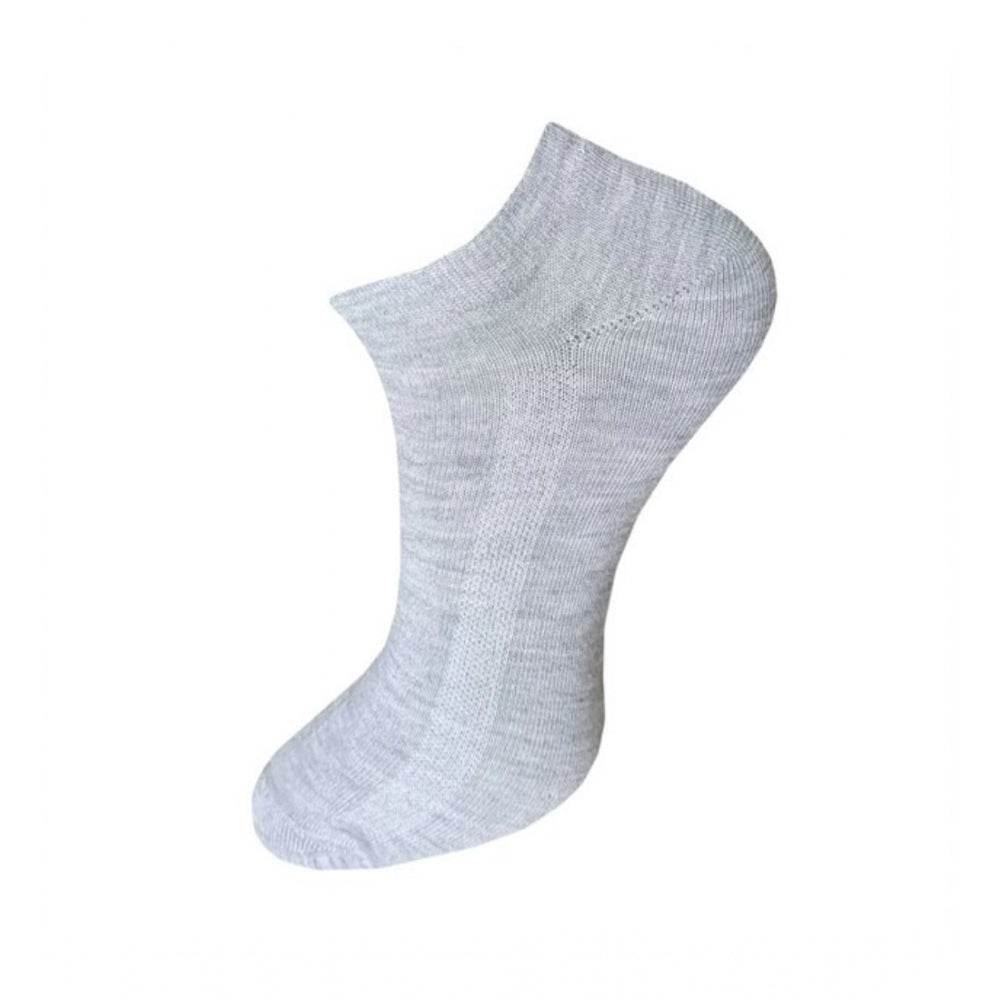 Generic 3_Pair Set Unisex Casual Cotton Solid Ankle Length Socks (Multicolor)
