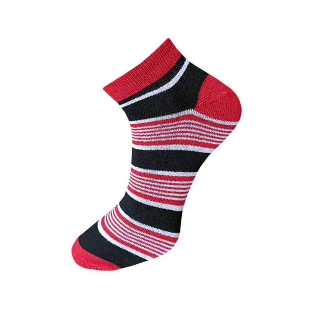 Generic 3_Pair Set Unisex Casual Cotton Striped Ankle Length Socks (Multicolor)