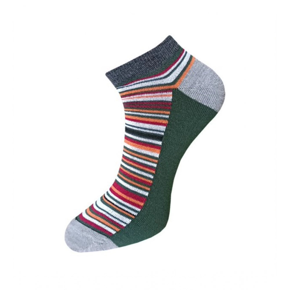 Generic 3_Pair Set Unisex Casual Cotton Striped Ankle Length Socks (Multicolor) Secondary image