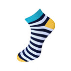 Generic 3_Pair Set Unisex Casual Cotton Striped Ankle Length Socks (Multicolor)